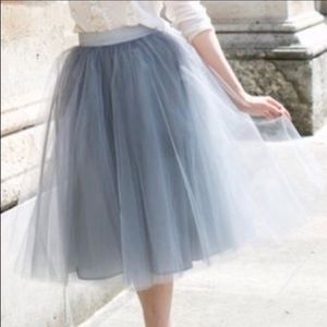 Gray Party Tulle Skirt Adult Tutu knee Length